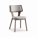 Fabric upholstered dining chair with brown metal frame 45 x 45 x 85cm