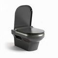 Stylish black toilet with modern design and efficient flushing system 70 x 40 x 45cm